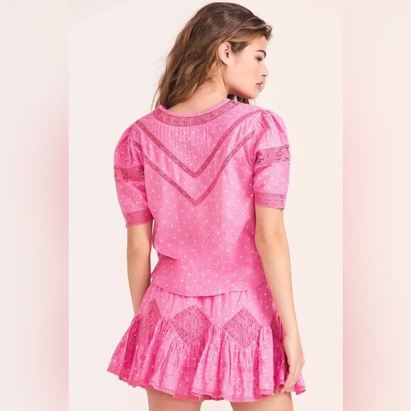 LoveShackFancy Gavilan top and matching Adia skirt set matching set size XS NWT - Picture 2 of 10